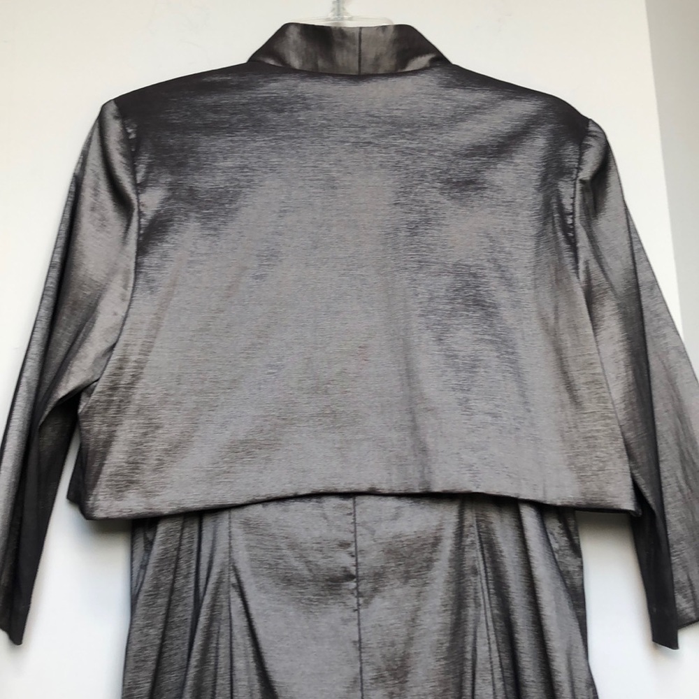 R & M Richard’s Collection 2 PC Metallic Dress and Blazer - Picture 6 of 8